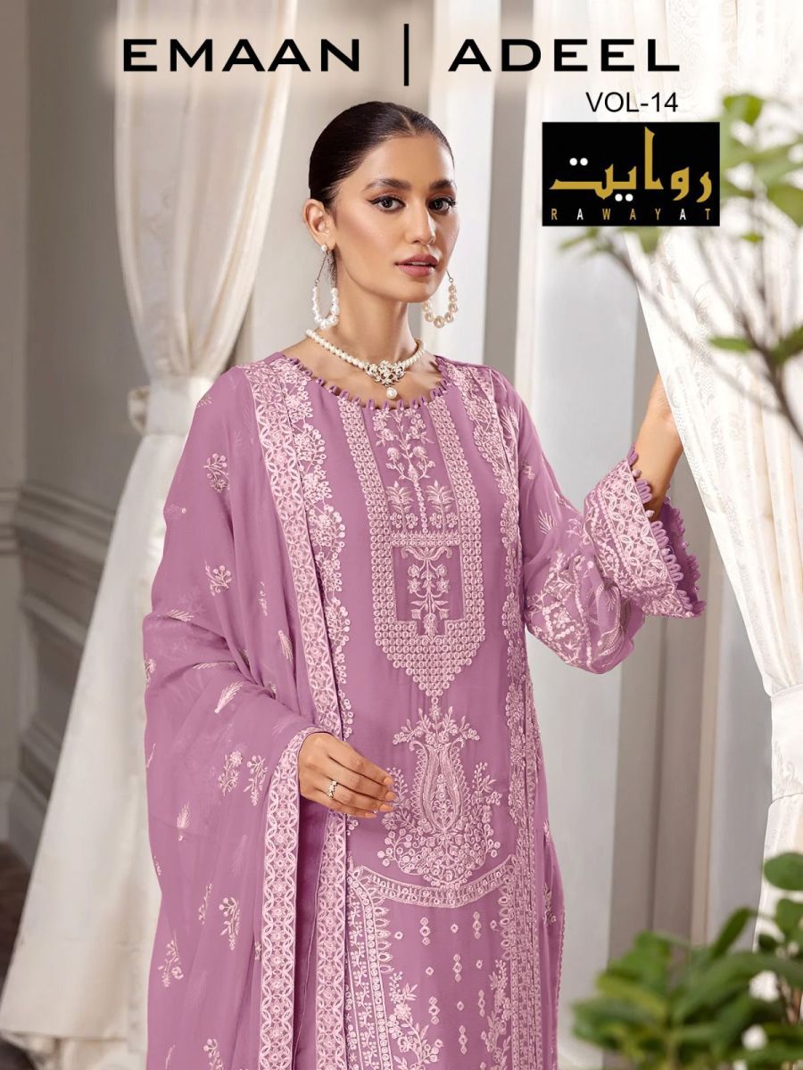 RAWAYAT-EMAAN-ADEEL-VOL-14-FOUX-GEORGETTE-PAKISTANI-SUITS-WHOLESALE-1
