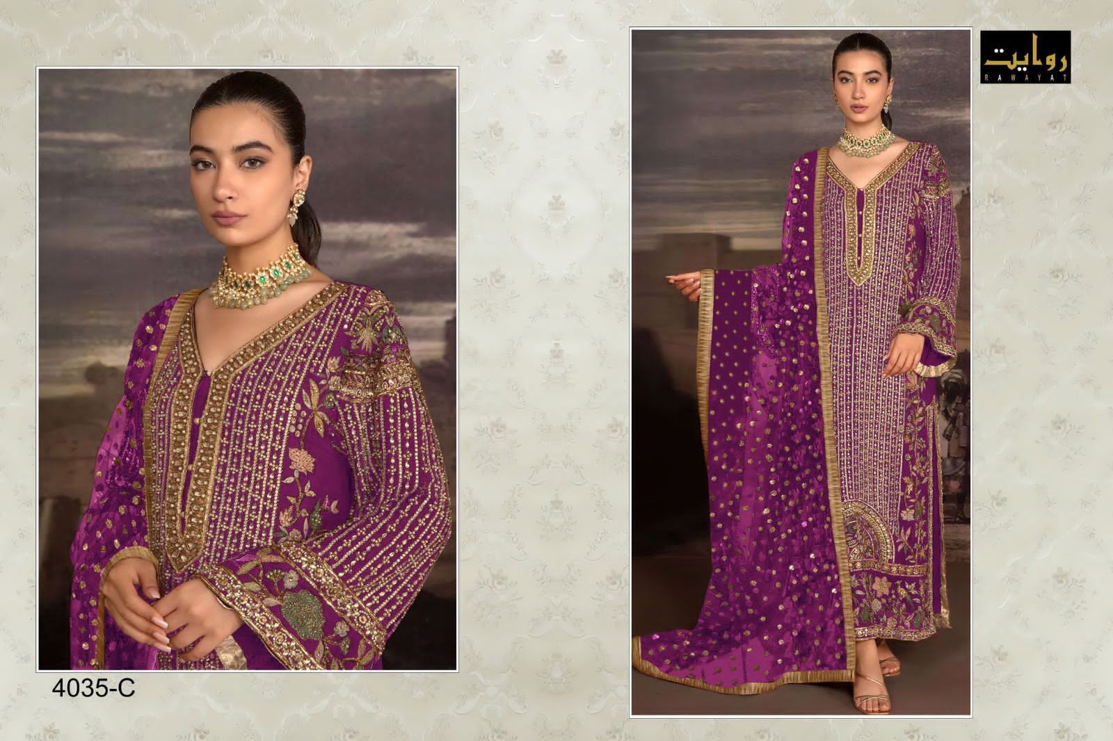 RAWAYAT-MUSHQ-VOL-17-FOUX-GEORGETTE-EMBROIDERY-PAKISTANI-SUITS-SURAT-5