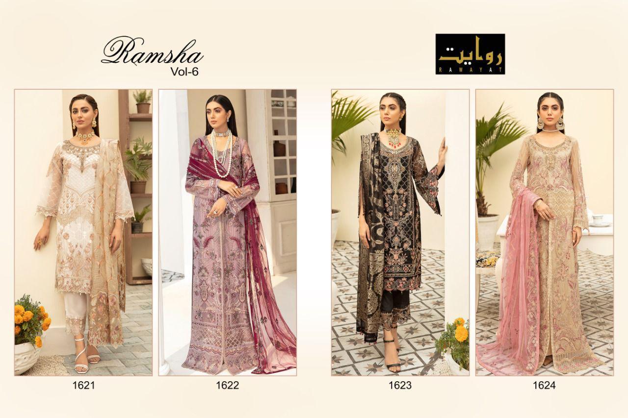 RAWAYAT-RAMSHA-VOL-6-FOUX-GEORGETTE-PAKISTANI-SUITS-AT-SURAT-6