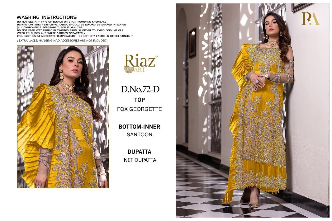 RIAZ-ART-D.NO-72-A-TO-E-FOUX-GEORGETT-PAKISTANI-SUITS-AT-WHOLESALE-1