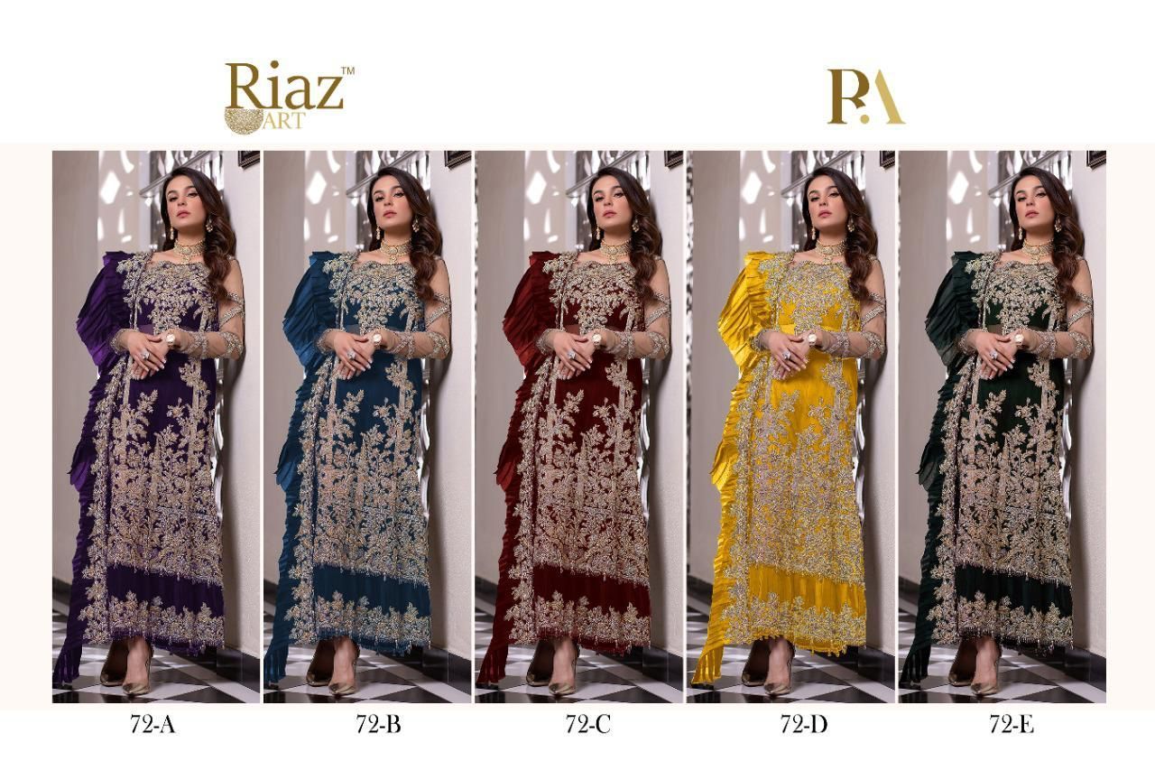 RIAZ-ART-D.NO-72-A-TO-E-FOUX-GEORGETT-PAKISTANI-SUITS-AT-WHOLESALE-5
