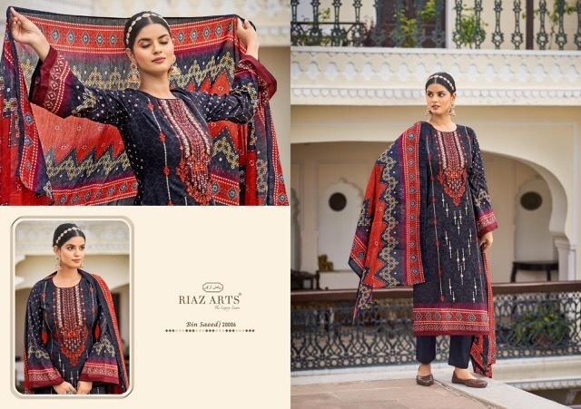 RIAZ-ARTS-BIN-SAEED-VOL-3-LAWN-PAKISTANI-SUITS-WHOLESALER-11