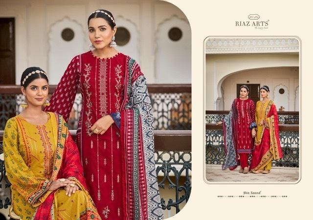 RIAZ-ARTS-BIN-SAEED-VOL-3-LAWN-PAKISTANI-SUITS-WHOLESALER-13
