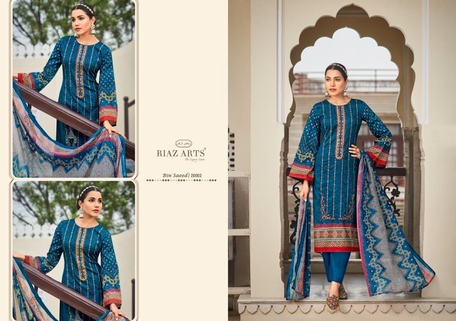 RIAZ-ARTS-BIN-SAEED-VOL-3-LAWN-PAKISTANI-SUITS-WHOLESALER-4