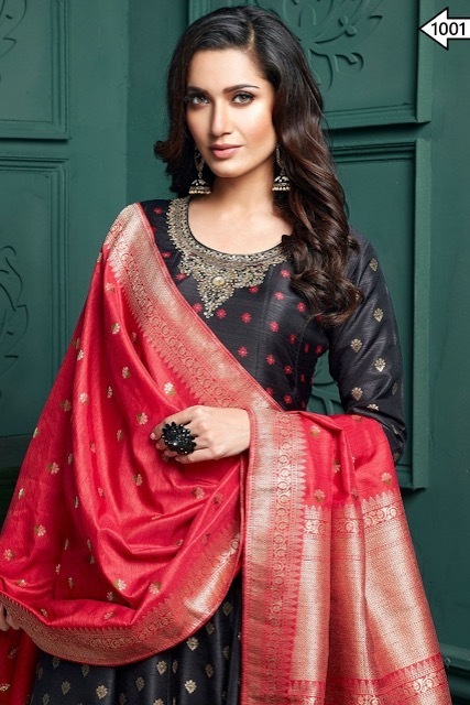 RUDRAKSH-1001-TO-1002-SERIES-GOWN-WITH-PRINTED-DUPATTA-FESTIVAL-COLLECTION-1