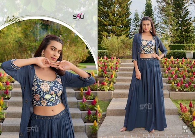 S4U-FUSION-BEATS-DESIGNER-CROP-TOP-SKIRT-WITH-SHRUG-LATEST-COLLECTION-2