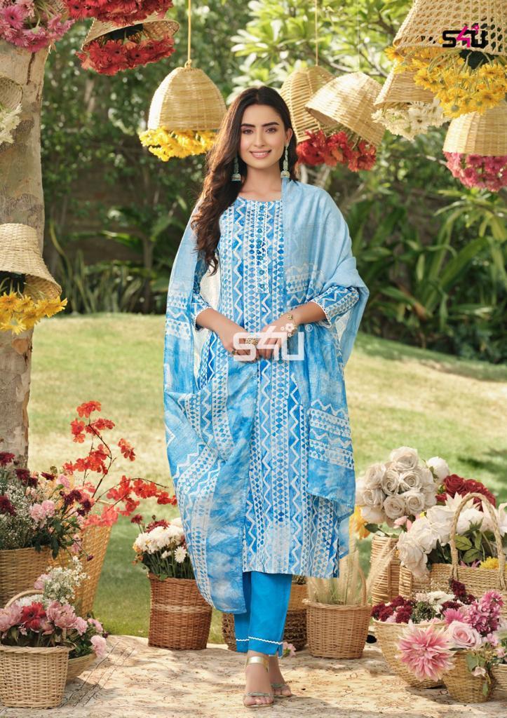 S4U-SHADES-OF-DUPATTA-VISCOSE-CHANDERI-KURTI-BOTTOM-WITH-DUPATTA-WHOLESALER-4