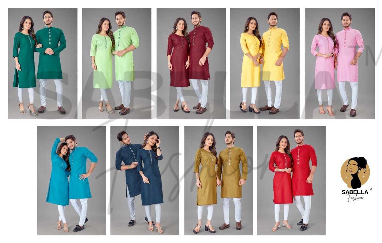 SABELLA-FASHION-COUPLE-KURTA-VOL-4-COTTON-COUPLE-KURTA-WHOLESALE-8