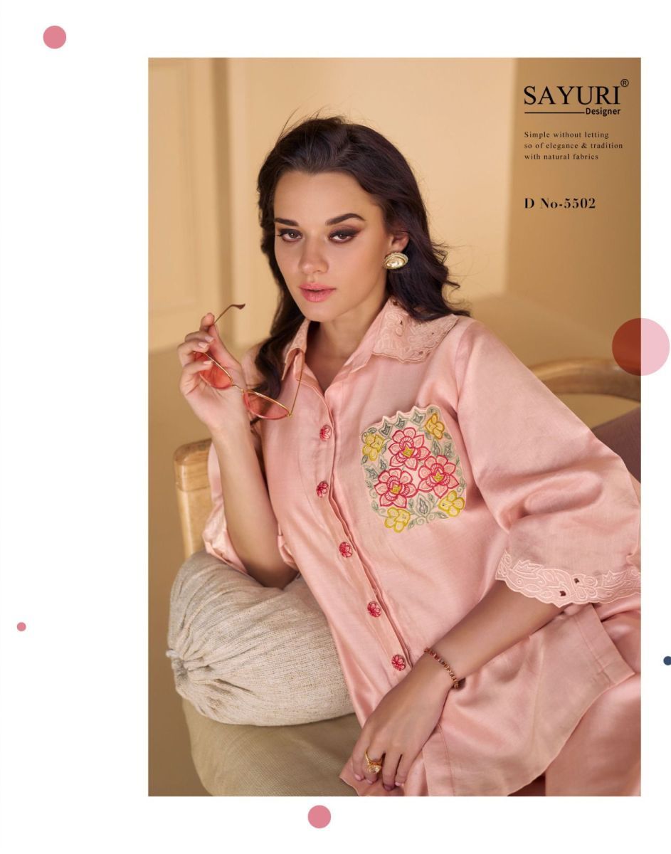 SAYURI-DESIGNER-CORAL-PURE-SILK-CO-ORD-SET-WHOLESALER-IN-SURAT-7
