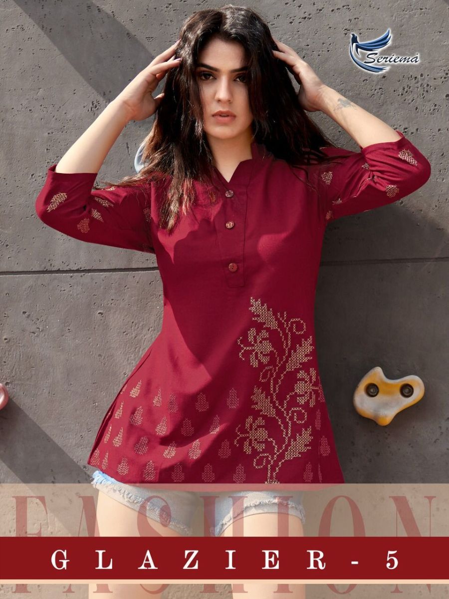 SERIEMA-GLAZIER-VOL-5-FANCY-RAYON-SHORT-TOPS-LATEST-CATALOGUE-1