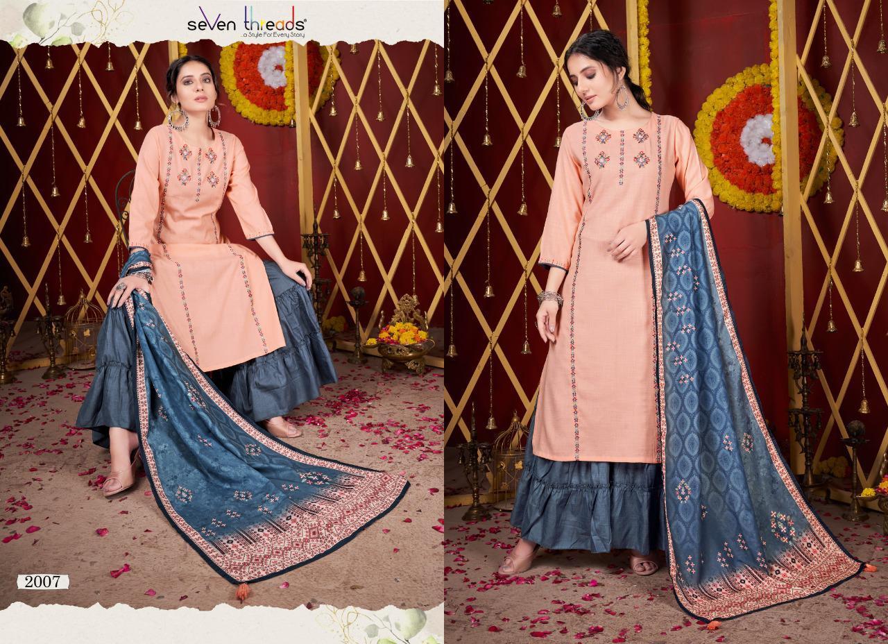 SEVEN-THREADS-FESTAL-READY-MADE-KURTIS-WHOLESALER-SURAT-4