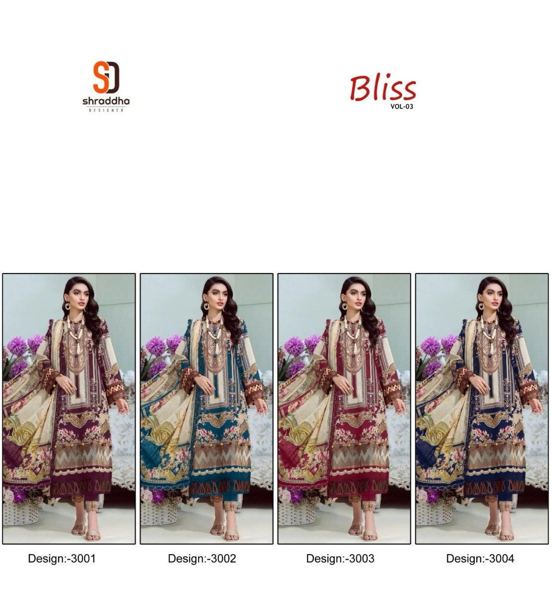 SHRADDHA-DESIGNER-3001-TO-3004-BLISS-VOL-3-SALWAR-SUITS-1