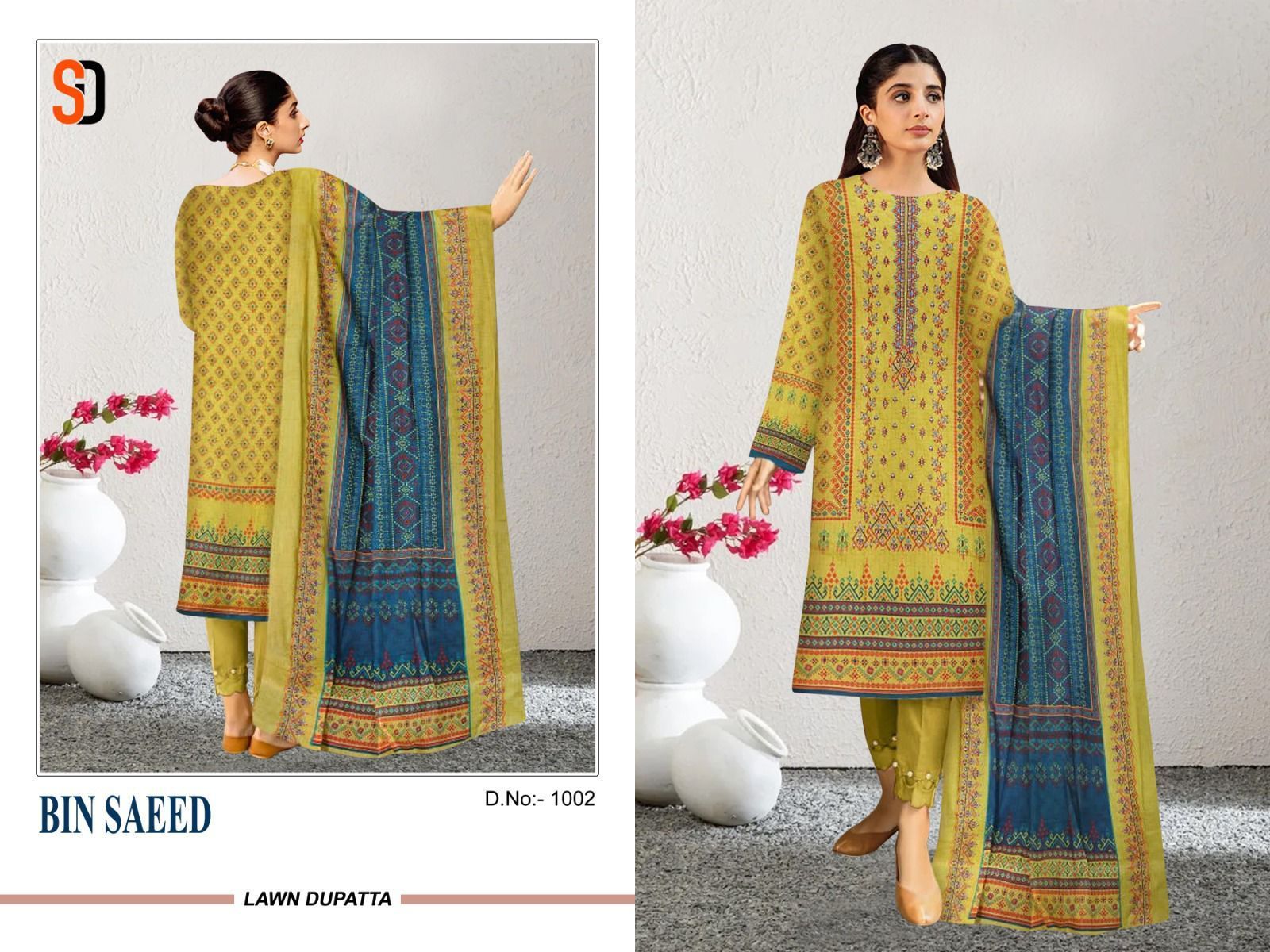 SHRADDHA-DESIGNER-BIN-SAEED-LAWN-COTTON-PAKISTANI-SUITS-WHOLESALE-4