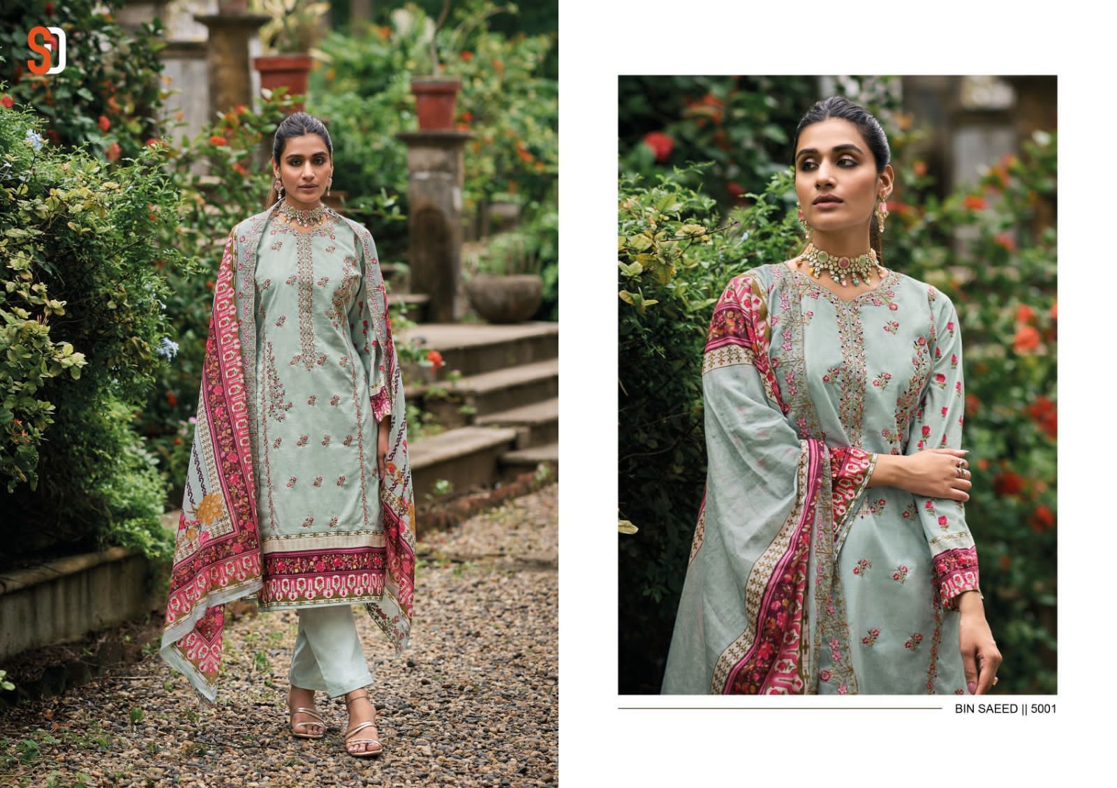 SHRADDHA-DESIGNER-BIN-SAEED-VOL-5-PAKISTANI-COTTON-EMBROIDERY-SUITS-WHOLESALER-2