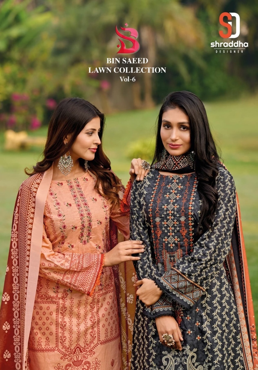 SHRADDHA-DESIGNER-BIN-SAEED-VOL-6-LAWN-SALWAR-SUIT-DISTRIBUTOR-IN-SURAT-1