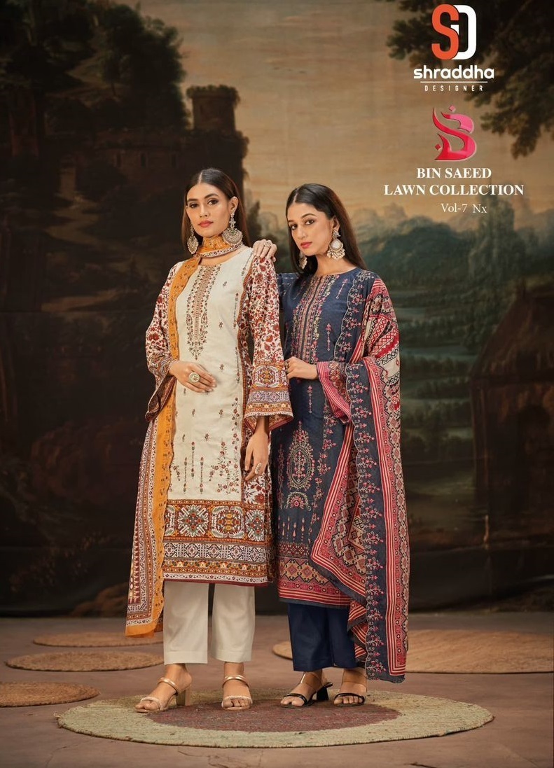 SHRADDHA-DESIGNER-BIN-SAEED-VOL-7-NX-LAWN-SALWAR-SUIT-SUPPLIER-IN-SURAT-1