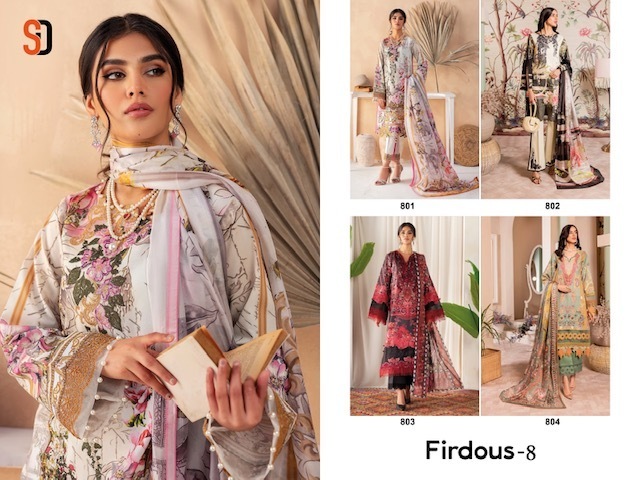 SHRADDHA-DESIGNER-FIRDOUS-VOL-8-LAWN-COTTON-PRINT-PAKISTANI-SUITS-2