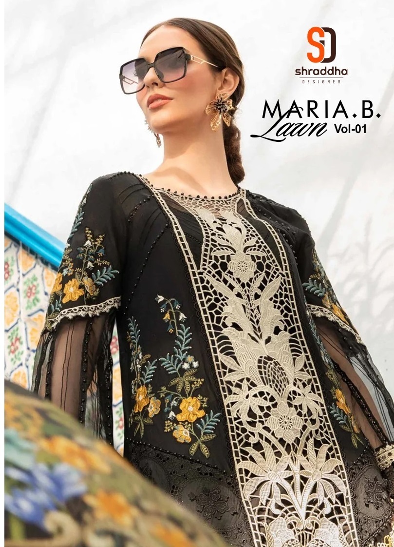 SHRADDHA-DESIGNER-MARIA-B-LAWN-VOL-1-COTTON-SALWAR-KAMEEZ-WHOLESALER-IN-SURAT-1