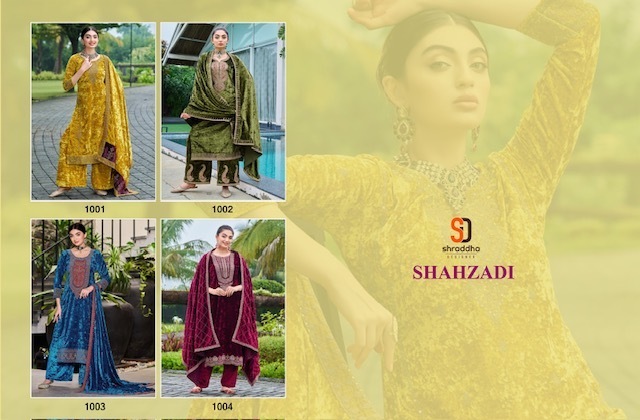 SHRADDHA-DESIGNER-SHAHZADI-PURE-VELVET-SUITS-CATALOG-8