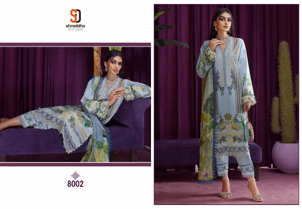 SHRADDHA-DESIGNER-VINTAGE-VOL-8-8001-TO-8004-PAKISTANI-LAWN-COTTON-SUITS-2