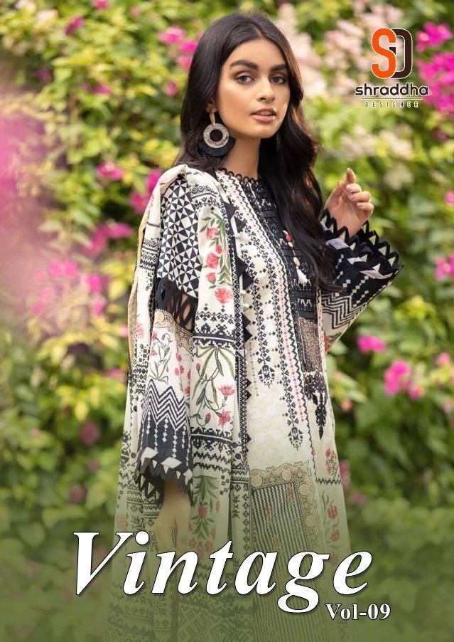 SHRADDHA-DESIGNER-VINTAGE-VOL-9-LAWN-COTTON-PAKISTANI-SUITS-WHOLESALE-1