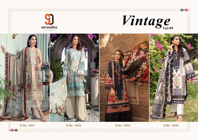 SHRADDHA-DESIGNER-VINTAGE-VOL-9-LAWN-COTTON-PAKISTANI-SUITS-WHOLESALE-6