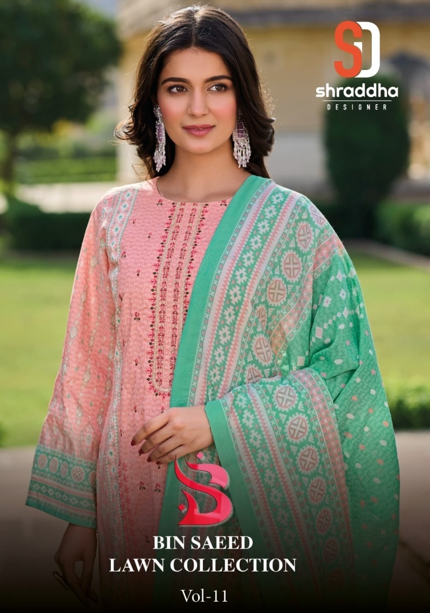 SHRADDHA-DESIGNER-VOL-11-BIN-SAEED-LAWN-COLLECTION-SUITS-SUPPLIER-IN-SURAT-1