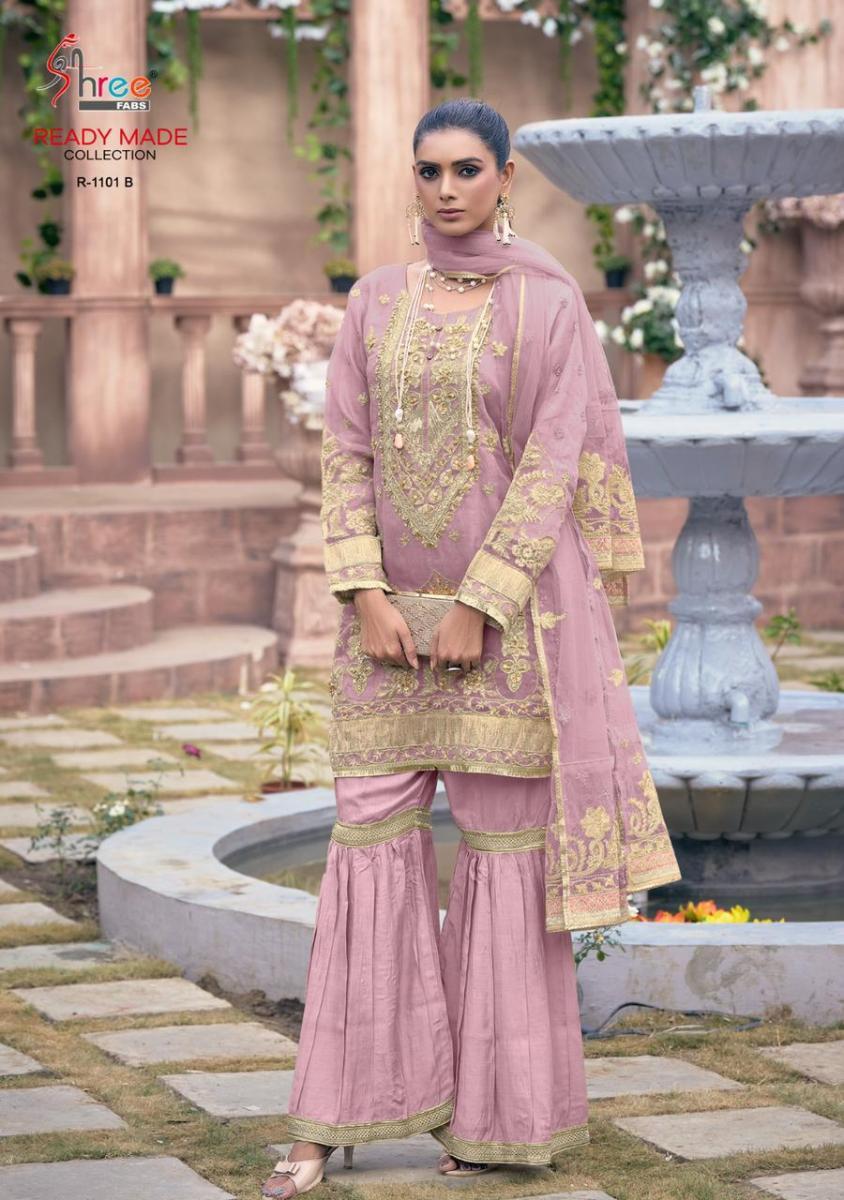 SHREE-FABS-1101-SERIES-ORGANZA-KURTI-PANT-WITH-DUPATTA-WHOLESALER-SURAT-2