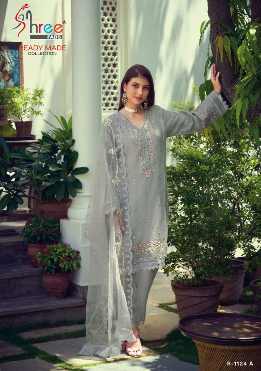 SHREE-FABS-1124-SERIES-READYMADE-ORGANZA-KURTI-PANT-WITH-DUPATTA-WHOLESALER-2