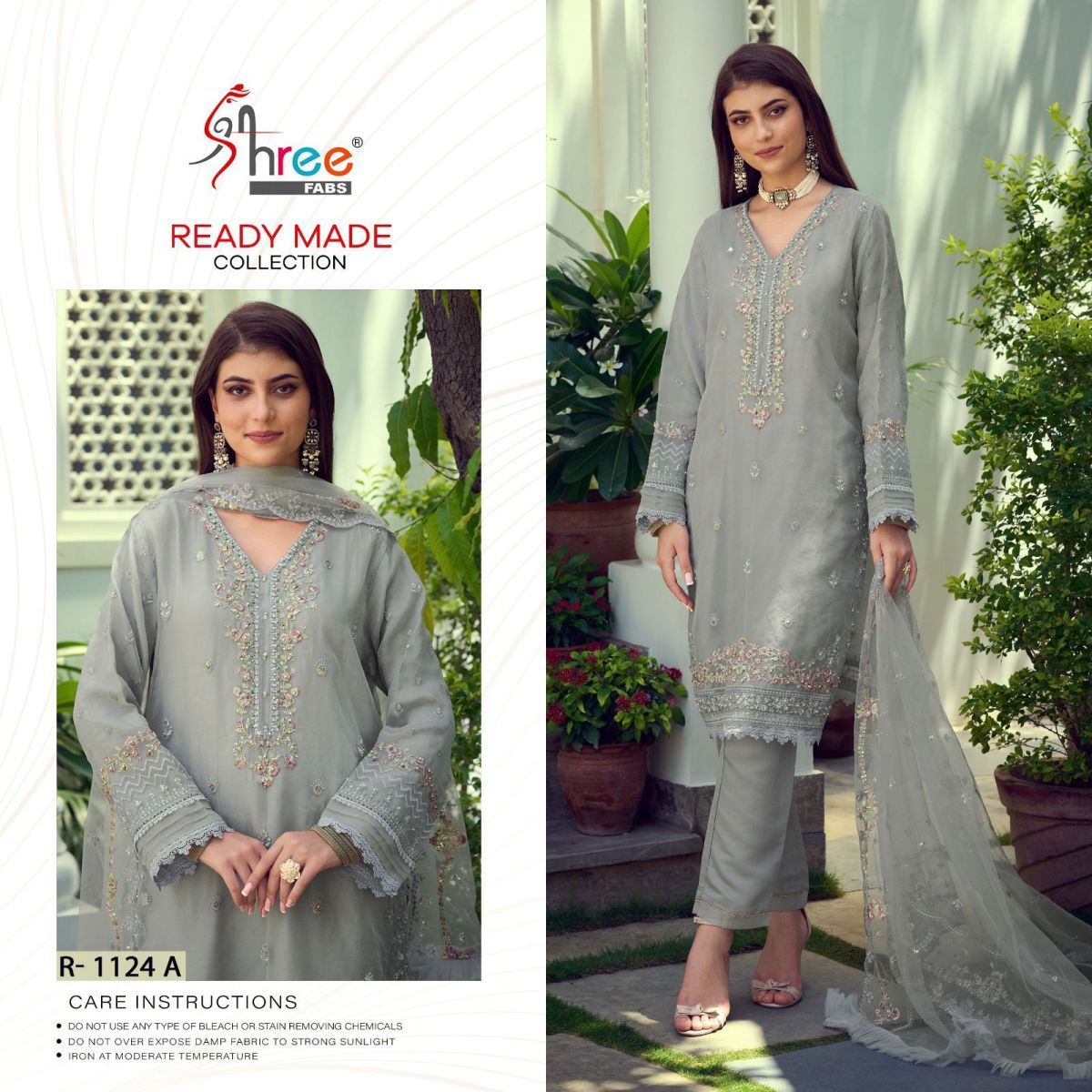 SHREE-FABS-1124-SERIES-READYMADE-ORGANZA-KURTI-PANT-WITH-DUPATTA-WHOLESALER-4