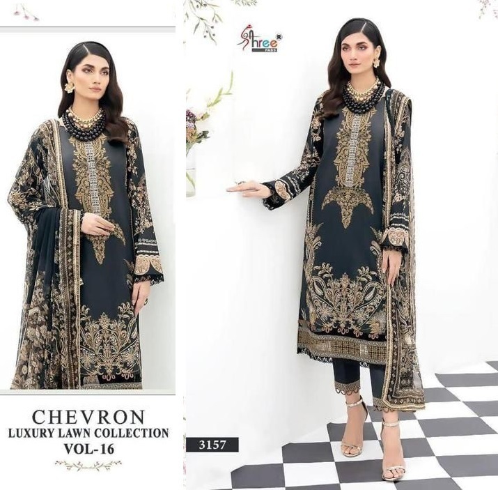 SHREE-FABS-3157-CHEVRON-VOL-16-PAKISTANI-SUITS-1