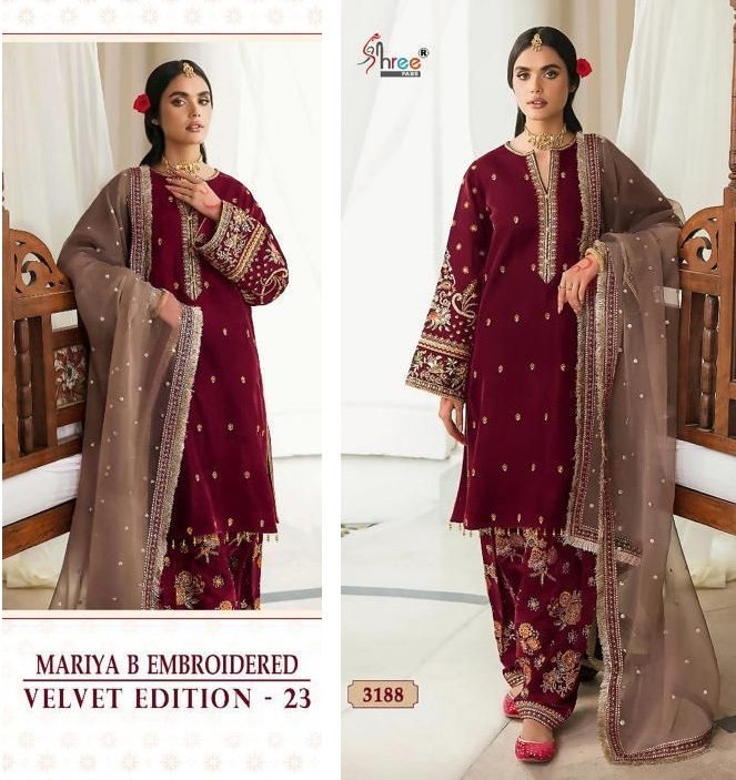 SHREE-FABS-3188-MARIA-B-VELVET-SALWAR-SUITS-1