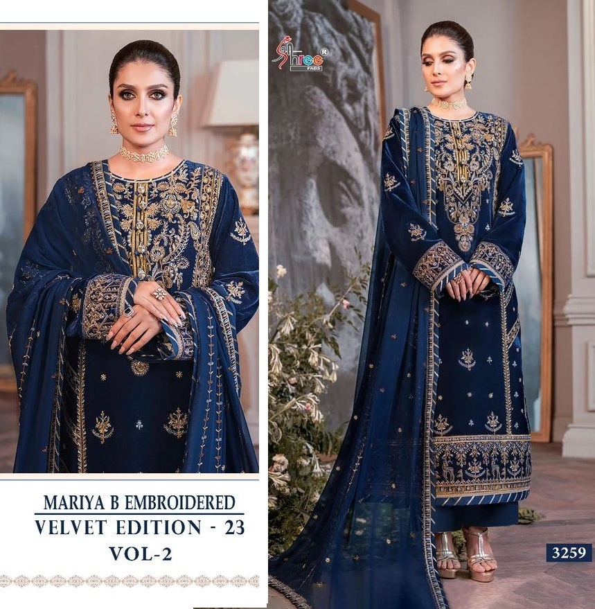 SHREE-FABS-3259-MARIYA-B-EMBROIDERED-VELVET-VOL-2-SUITS-1