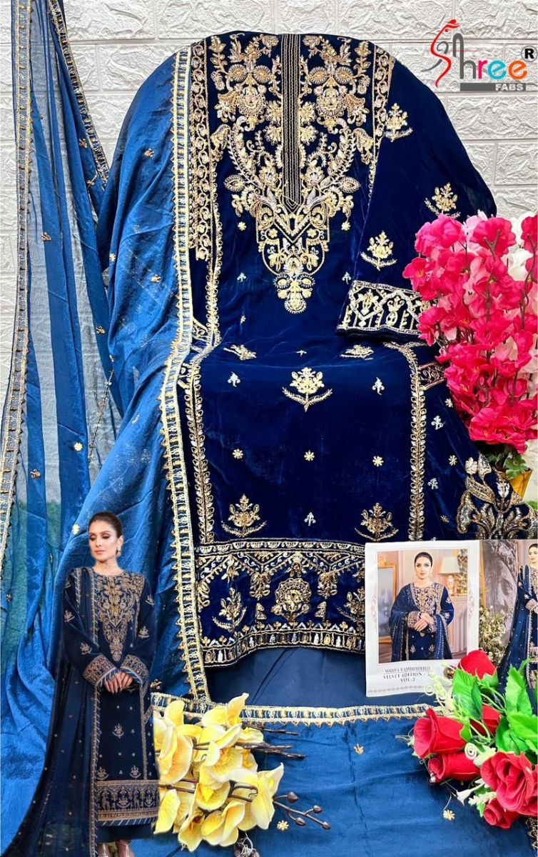 SHREE-FABS-3259-MARIYA-B-EMBROIDERED-VELVET-VOL-2-SUITS-2