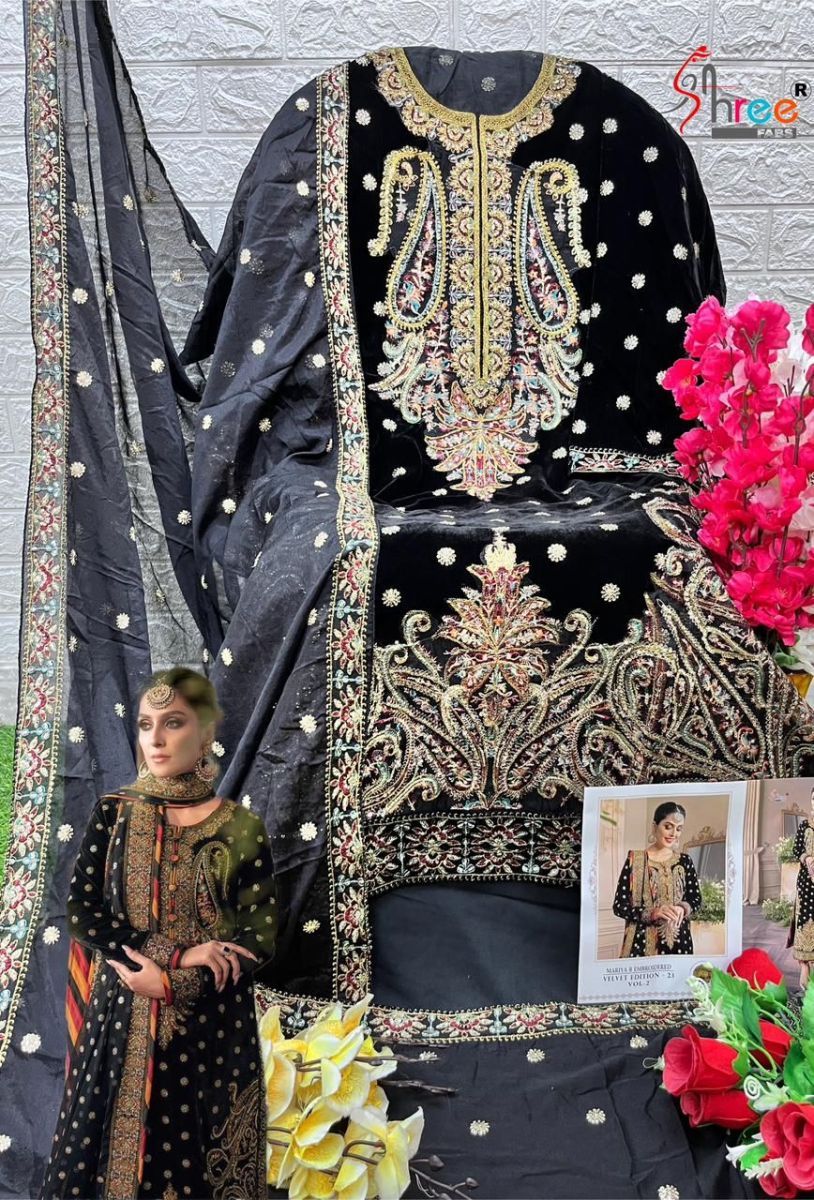 SHREE-FABS-3260-MARIYA-B-EMBROIDERED-VELVET-VOL-2-SUITS-2