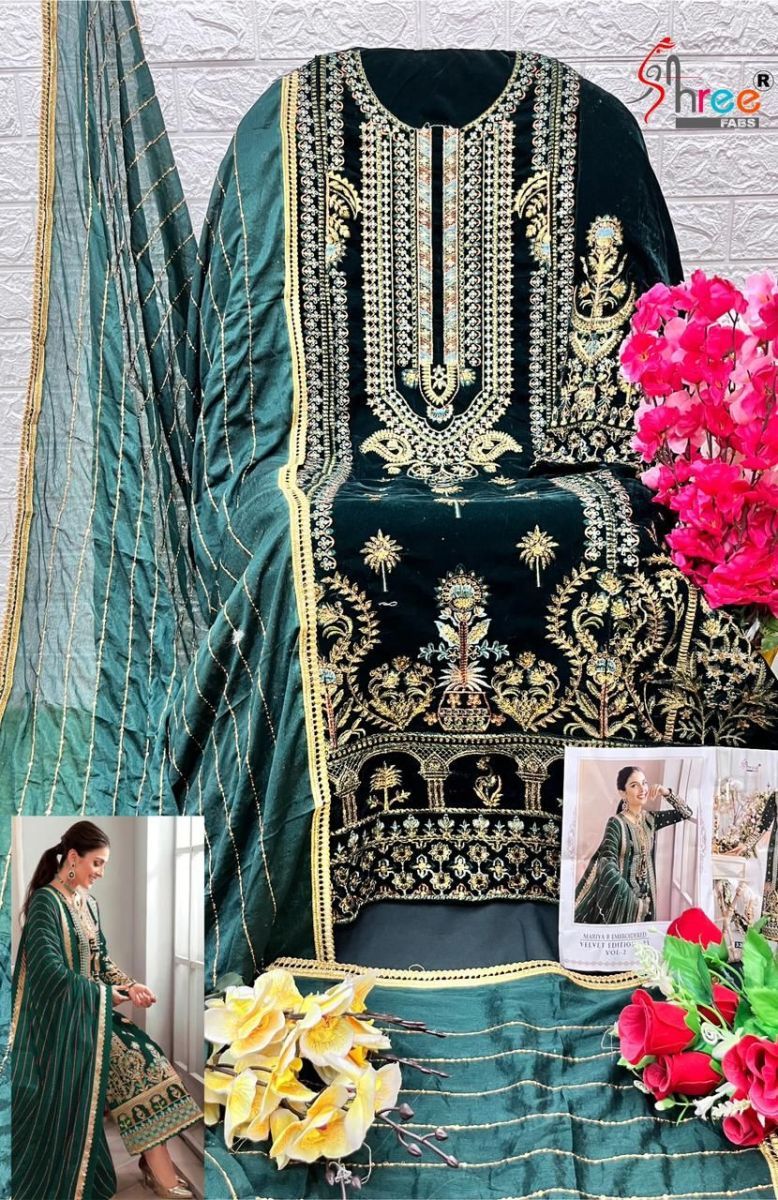 SHREE-FABS-3262-MARIYA-B-EMBROIDERED-VELVET-VOL-2-SUITS-2