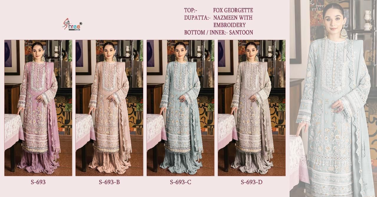 SHREE-FABS-696-SERIES-FOUX-GEORGETTE-PAKISTANI-SUITS-AT-SURAT-5