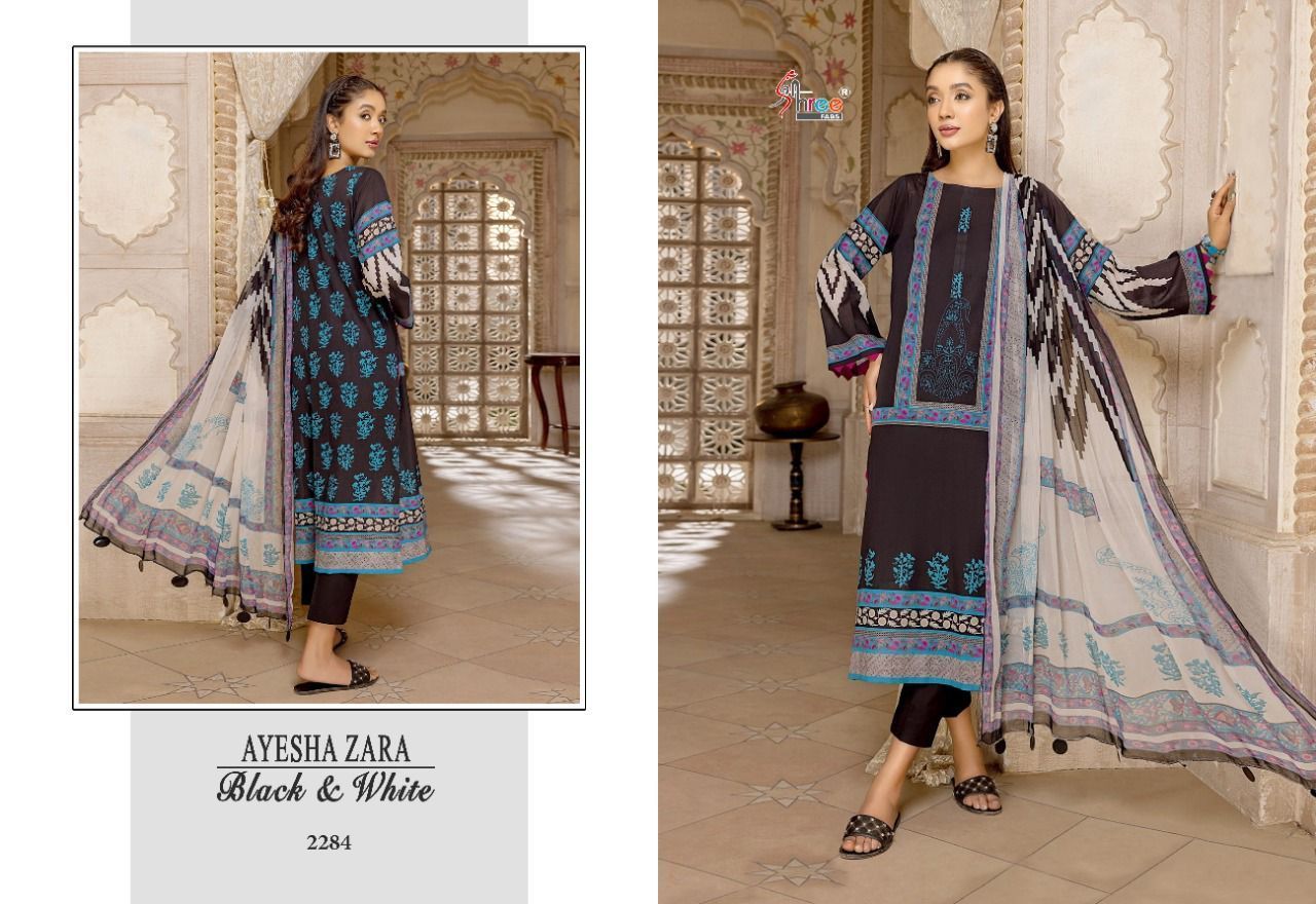 SHREE-FABS-AYESHA-ZARA-BLACK-WHITE-COTTON-PRINTED-SUITS-AT-SURAT-10