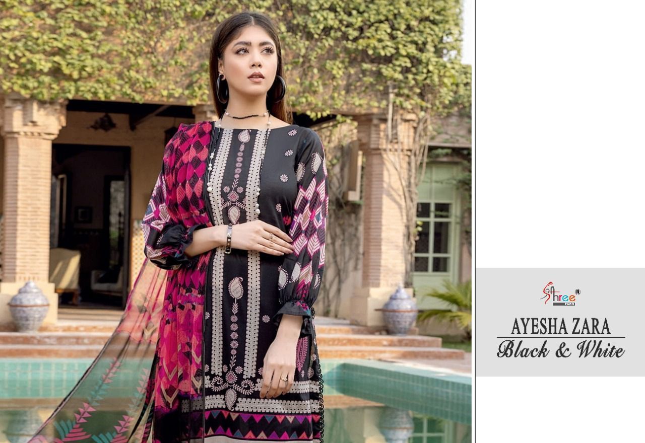 SHREE-FABS-AYESHA-ZARA-BLACK-WHITE-COTTON-PRINTED-SUITS-AT-SURAT-5
