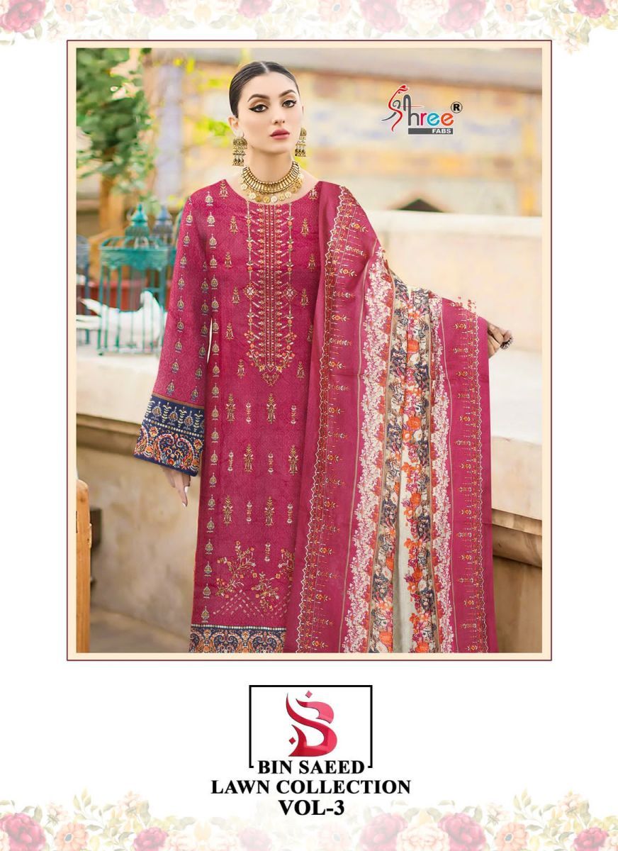 SHREE-FABS-BIN-SAEED-LAWN-COLLECTION-VOL-3-LAWN-PAKISTANI-SUITS-WHOLESALE-1