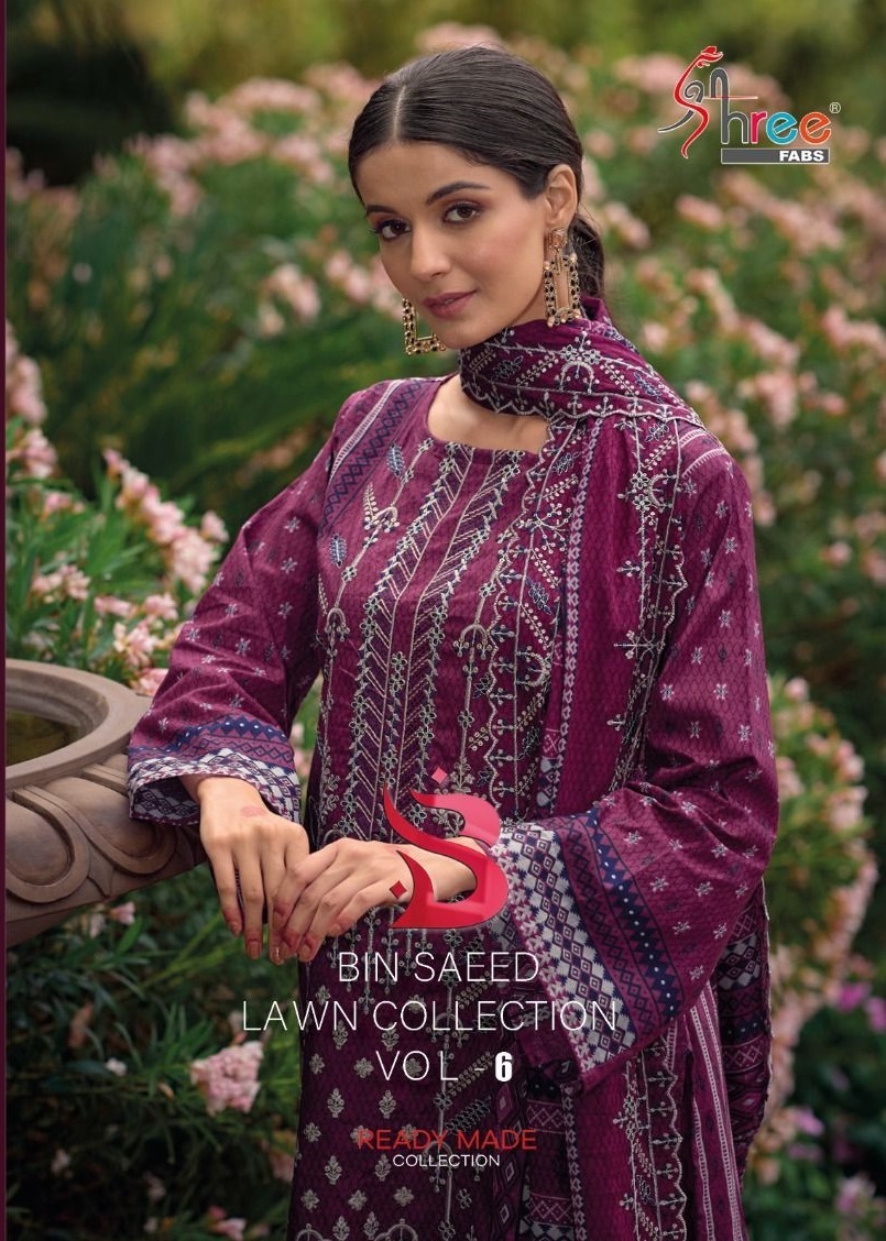 SHREE-FABS-BIN-SAEED-LAWN-COLLECTION-VOL-6-READYMADE-PAKISTANI-SUITS-SURAT-1