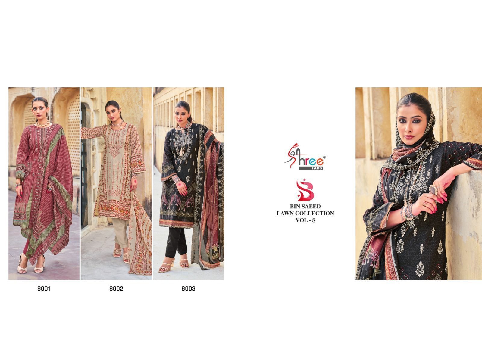 SHREE-FABS-BIN-SAEED-LAWN-COLLECTION-VOL-8-8001-8003-PAKISTANI-COTTON-SUITS-WHOLESALER-6
