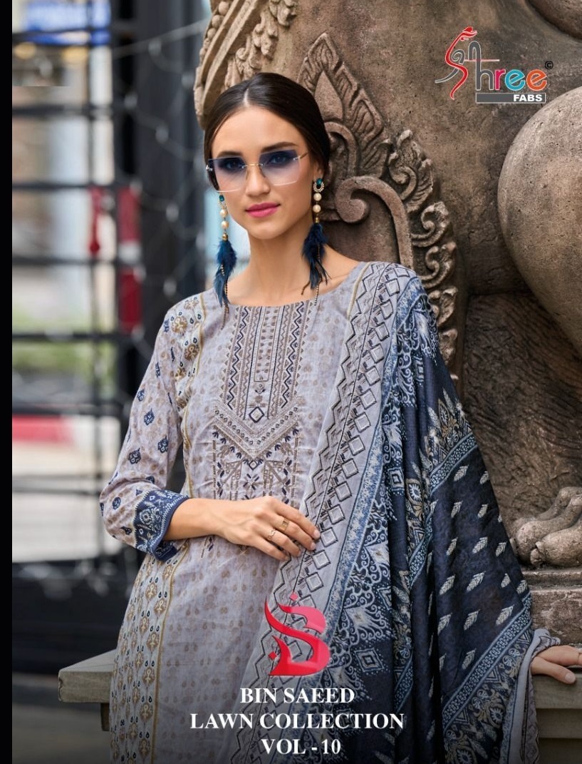 SHREE-FABS-BIN-SAEED-VOL-10-LAWN-COLLECTION-SALWAR-KAMEEZ-SUPPLIER-IN-SURAT-1