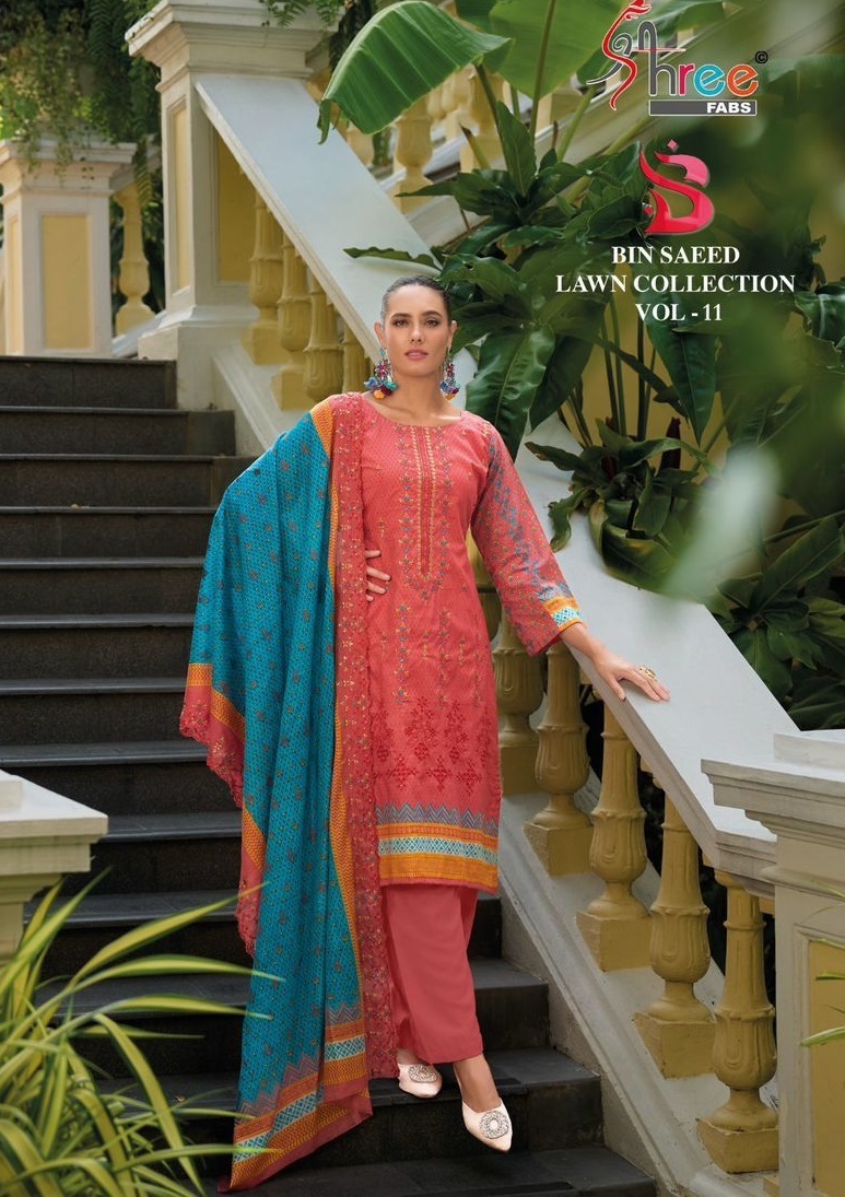 SHREE-FABS-BIN-SAEED-VOL-11-LAWN-COLLECTION-SALWAR-SUIT-WHOLESALER-IN-SURAT-1