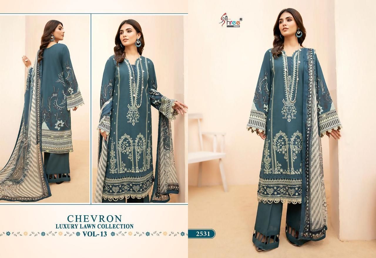 SHREE-FABS-CHEVRON-LUXURY-LAWN-COLLECTION-VOL-13-2527-TO-2531-SERIES-PAKISTANI-SUITS-7