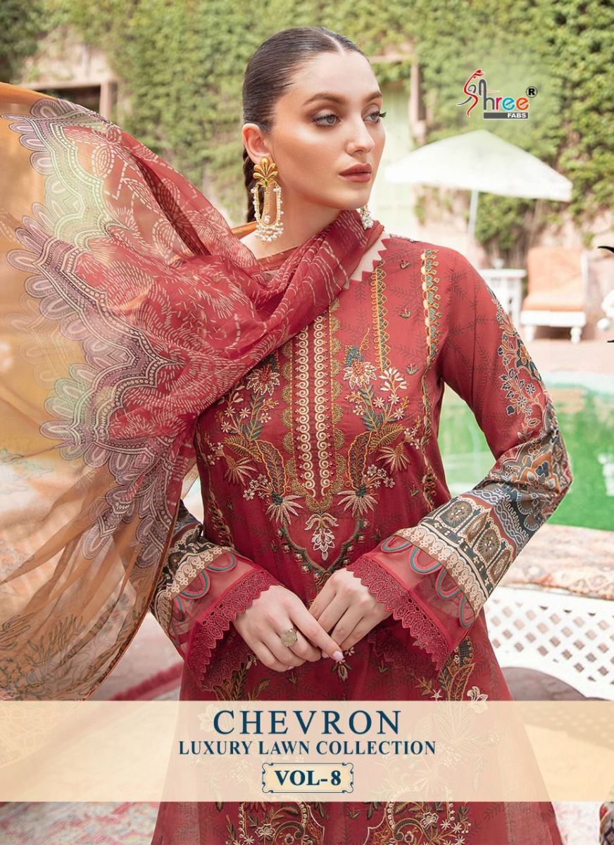 SHREE-FABS-CHEVRON-LUXURY-LAWN-COLLECTION-VOL-8-PAKISTANI-SUITS-AT-SURAT-1