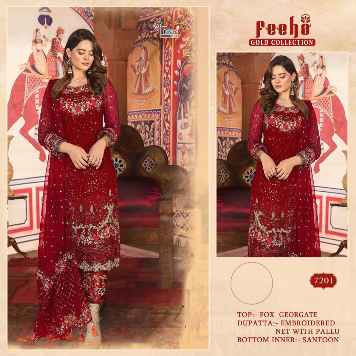 SHREE-FABS-FEEHA-GOLD-COLLECTION-PAKISTANI-SUITS-AT-SURAT-4