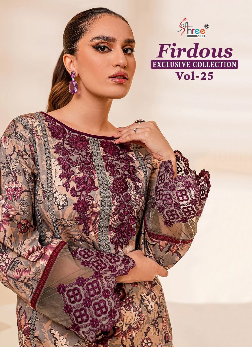 SHREE-FABS-FIRDOUS-EXCLUSIVE-COLLECTION-VOL-25-COTTON-PAKISTANI-SUITS-SURAT-1