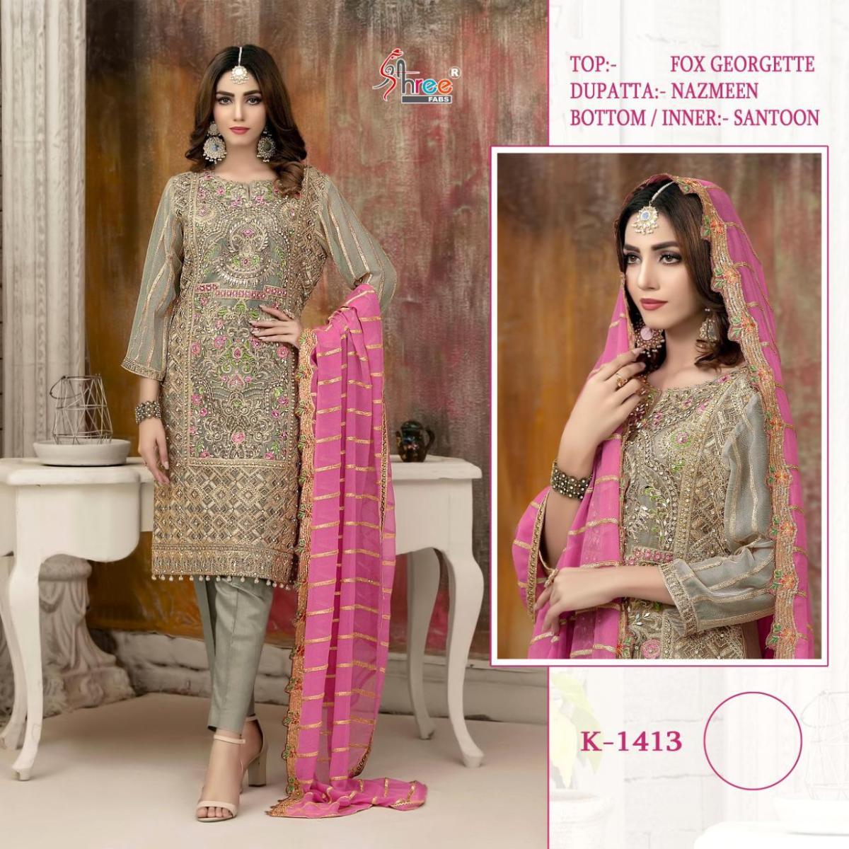SHREE-FABS-K-1413-FOUX-GEORGETTE-PAKISTANI-SUITS-CATALOGUE-1