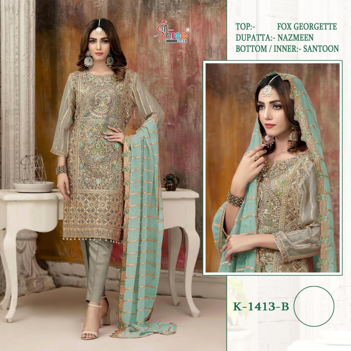 SHREE-FABS-K-1413-FOUX-GEORGETTE-PAKISTANI-SUITS-CATALOGUE-2